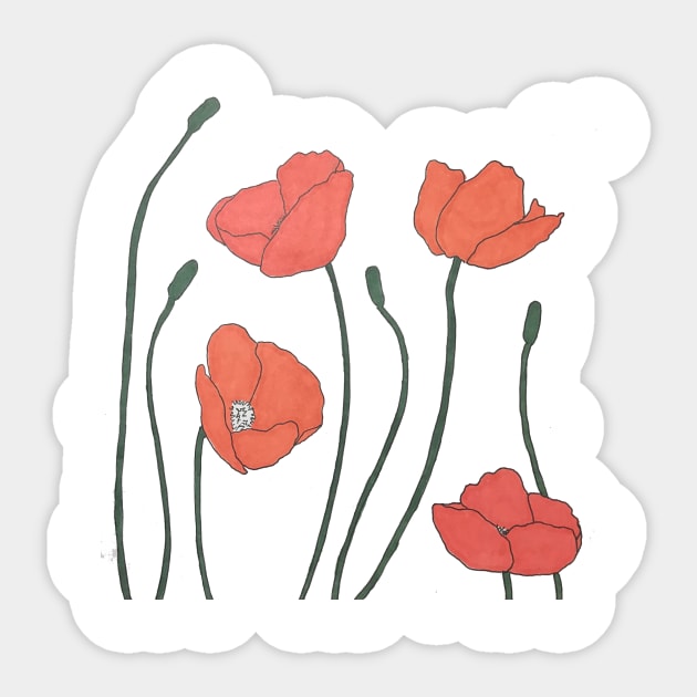 poppies Sticker by jennross76